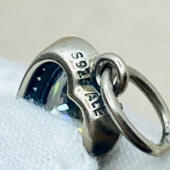 EUC Pandora 390366CZ Sterling Silver Sparkling Love Heart Pendant w/ Clear CZs - Picture 9 of 11